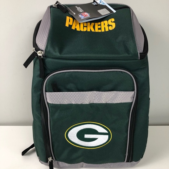 Green Bay Packers Insulated Backpack Cooler 32 Can capacity Tailgate NFL NWT - Picture 1 of 11